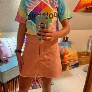 Madewell peach skirt